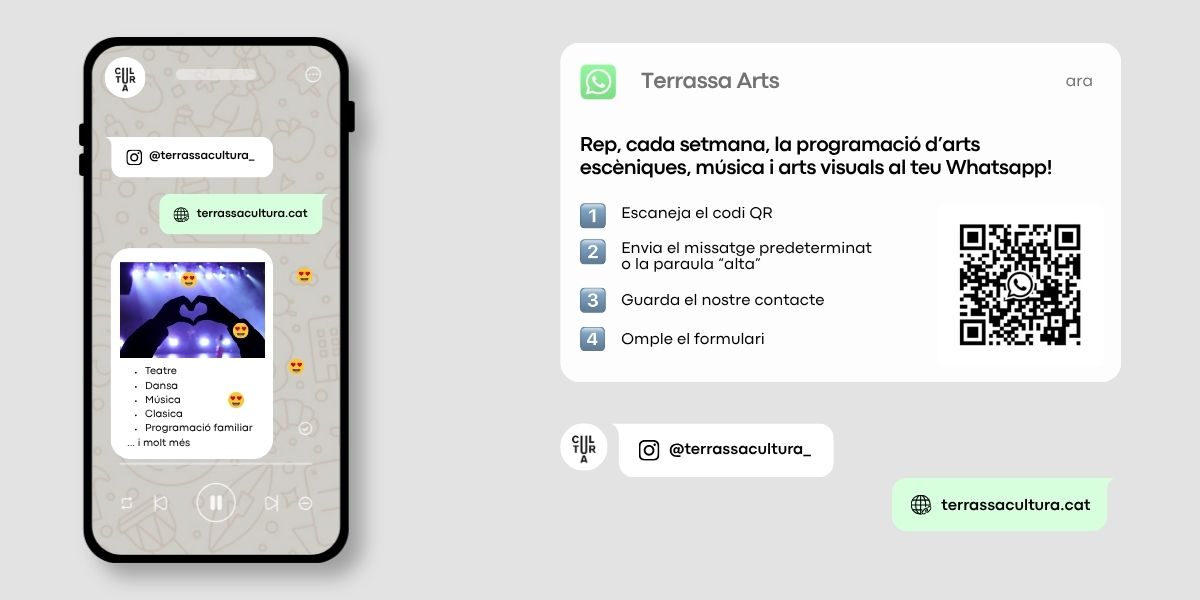 WhatsApp Terrassa Arts | Terrassa Cultura
